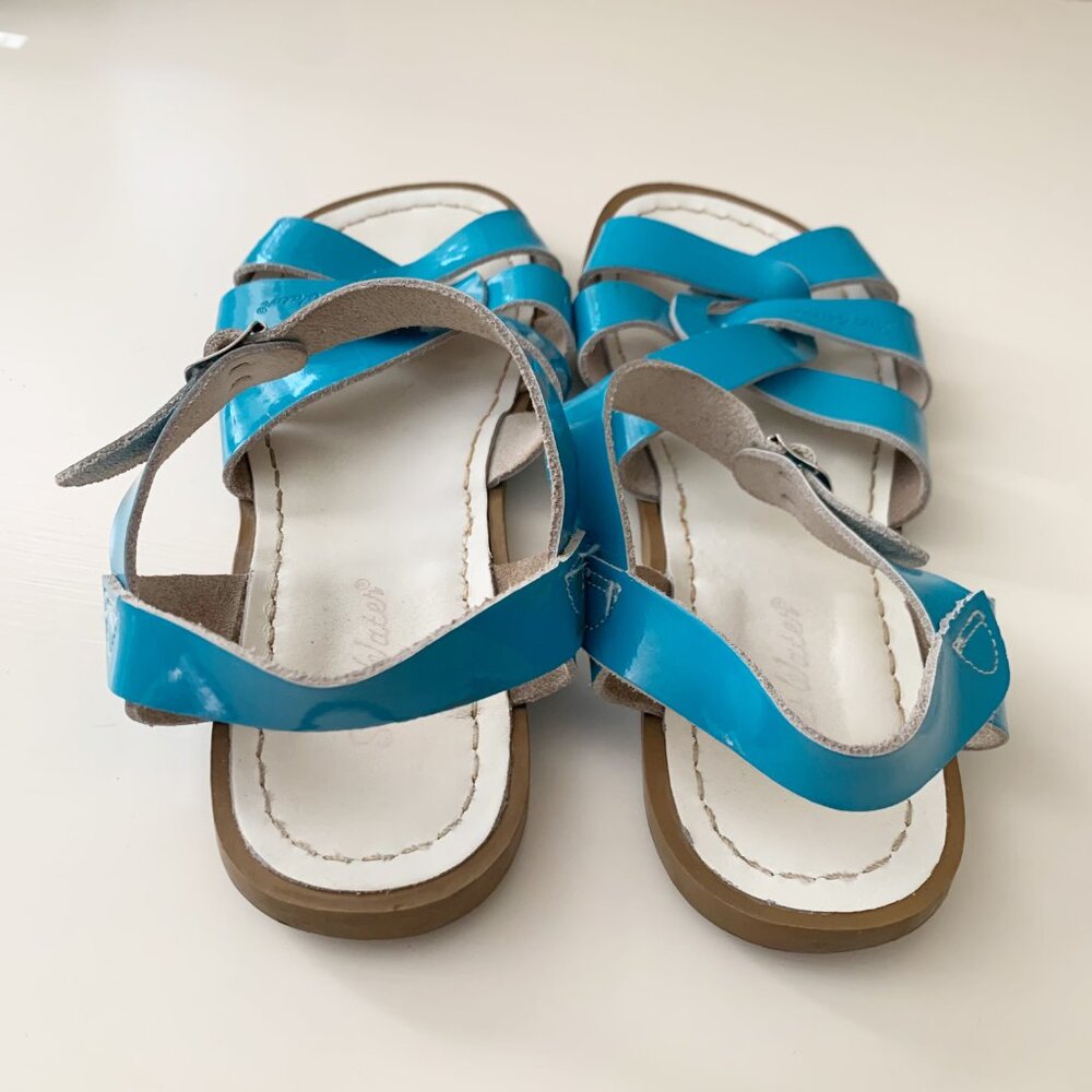 Salt Water Sandals • Turquoise Patent Leather • Women’s 8 - Picture 7 of 9